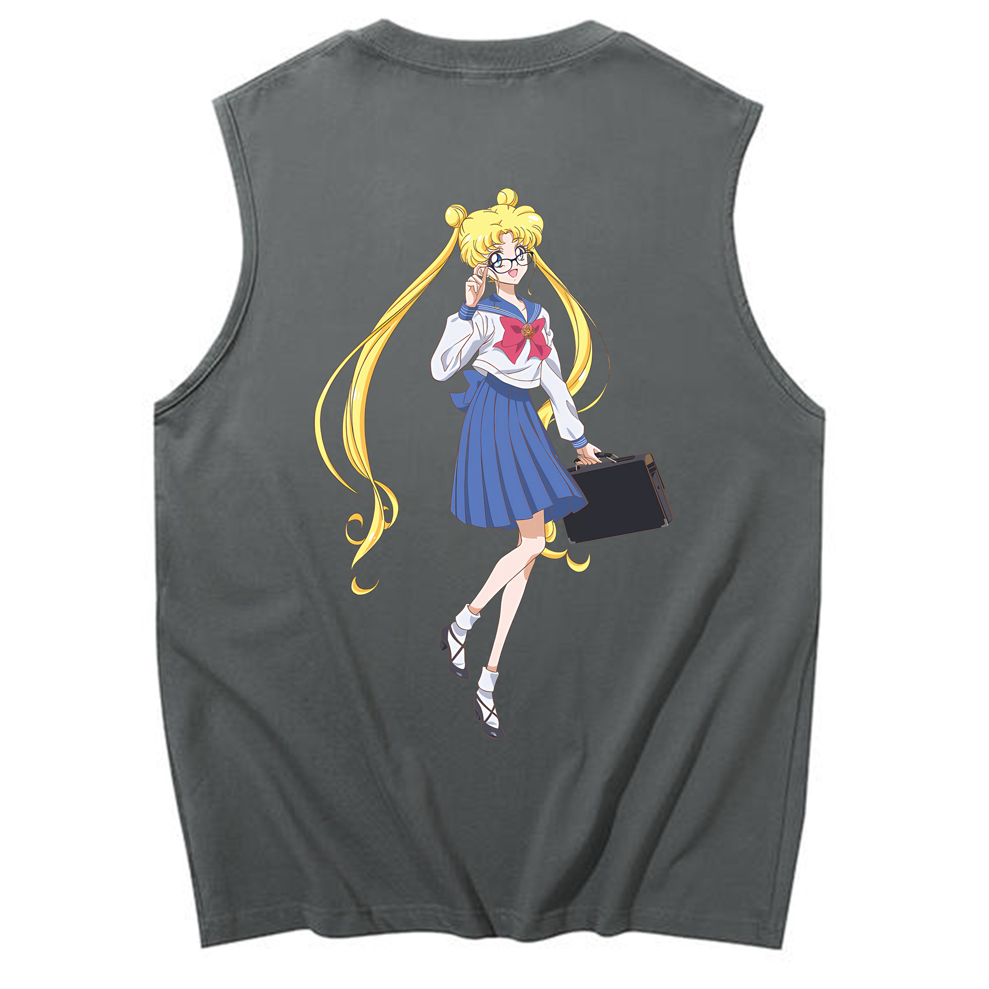 （画像用） 美少女戦士セーラームーン 愛野 美奈子 あいの みなこ Sailor Moon Aino Minako コットン100％タンクトップ（背面プリント）